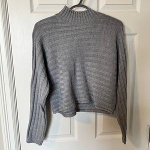 Mockneck Gray Knitted Sweater
